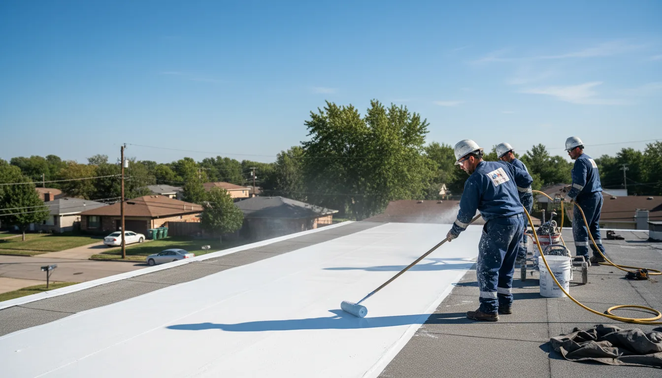 Commercial roof coating in Riverside, IL near me